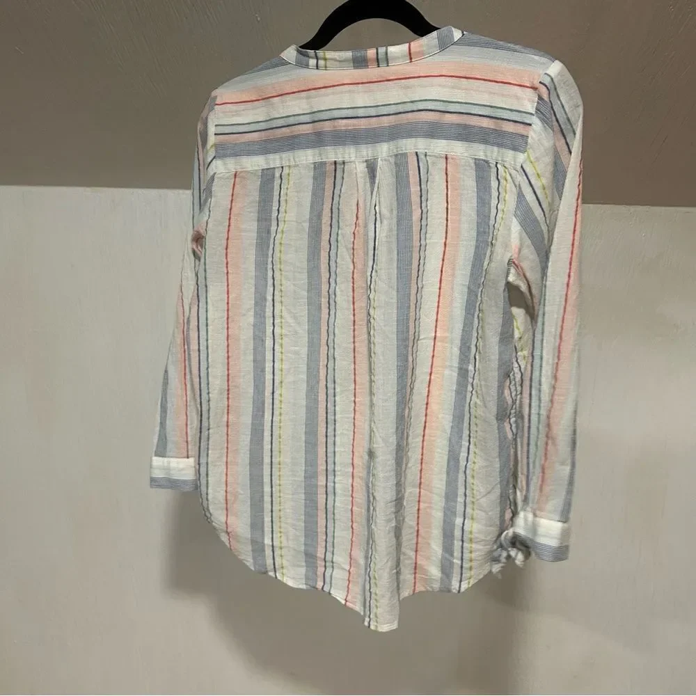 J.Crew Mercantile Striped Tie-sleeve button-up shirt
